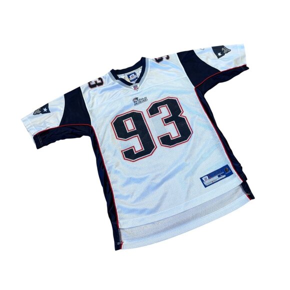 Reebok New England Patriots Richard Seymour #93 White NFL Football Jersey Large - Picture 3 of 7